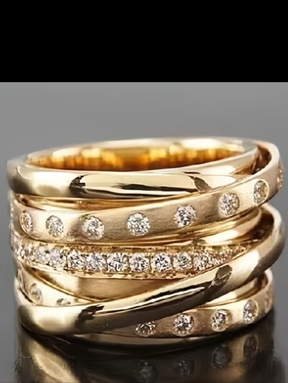 Macys 18 Kt Gold Plated Ring - Picture 2 of 2